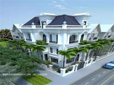 Thiết kế kiến trúc biệt thự tân cổ điển cao cấp tại Hà Nội